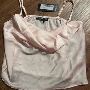 Nasty Gal Pink Sleeveless Cowl Neck Camisole